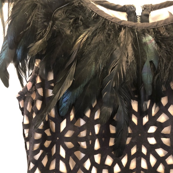 LF Stores Angel Biba Laser cut feather Peplum top - Picture 4 of 4